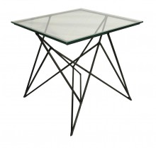 Hand Crafted Modern Iron End Table - Calista
