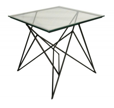 Hand Crafted Modern Iron End Table - Calista